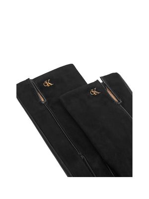 CALVIN ACC.2USCITA Guanto Calvin Klein In Pelle Scamosciata - Nero