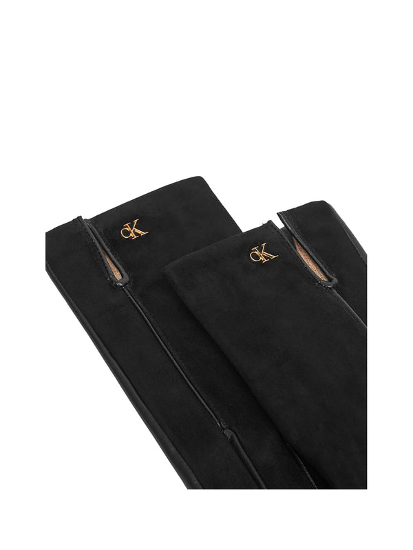 CALVIN ACC.2USCITA Guanto Calvin Klein In Pelle Scamosciata - Nero