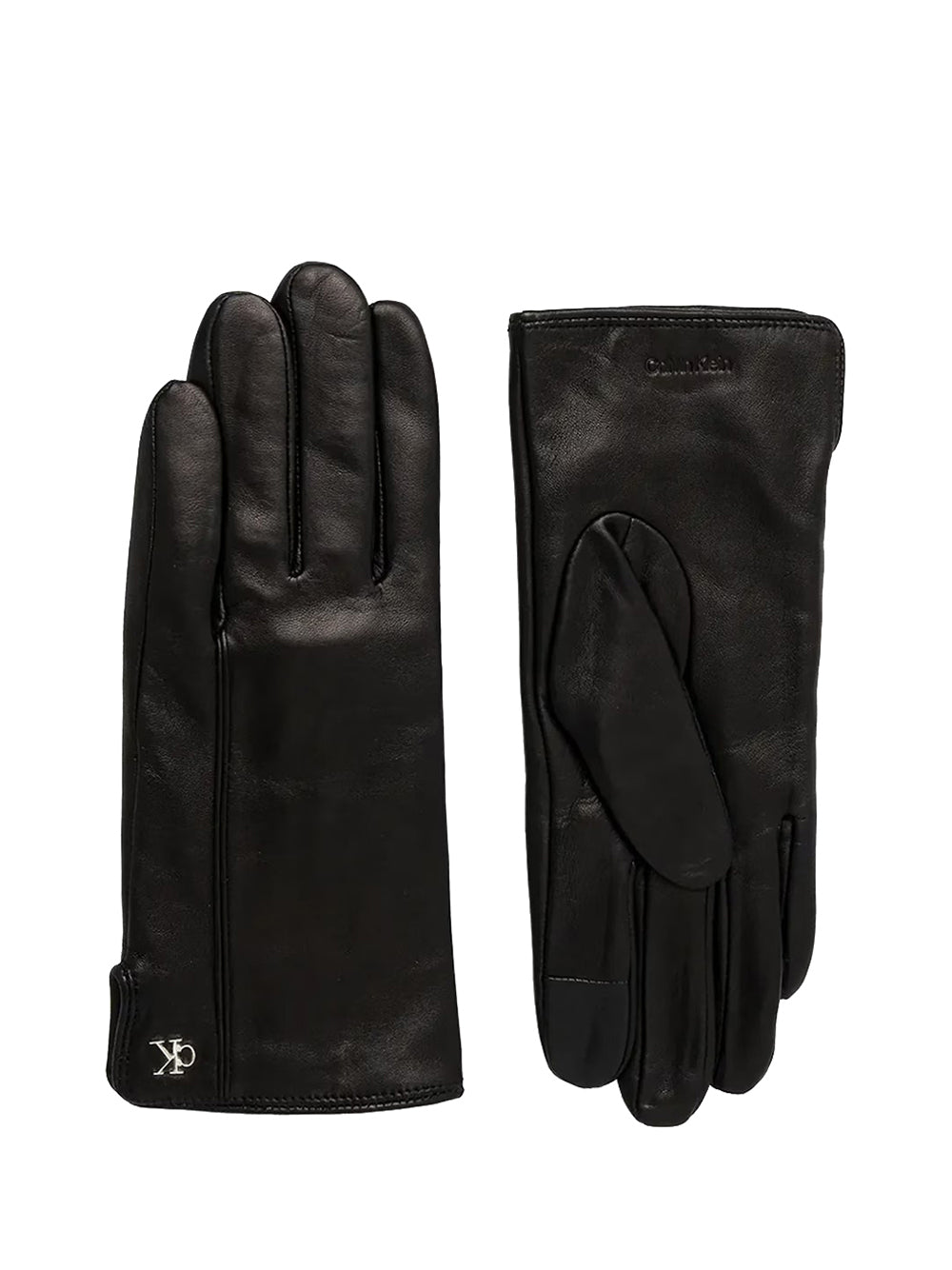 CALVIN ACC.2USCITA Guanto Calvin Klein In Pelle - Nero