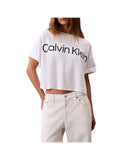 CALVIN2 1USCITA T-Shirt A-Ss Boxy Logo Graph Donna - Bianco