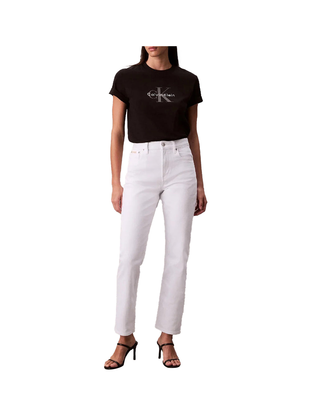 CALVIN2 1USCITA T-Shirt Con Logo Monogramma - Nero