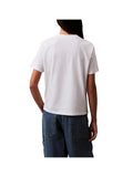 CALVIN2 1USCITA T-Shirt Con Logo Monogramma - Bianco