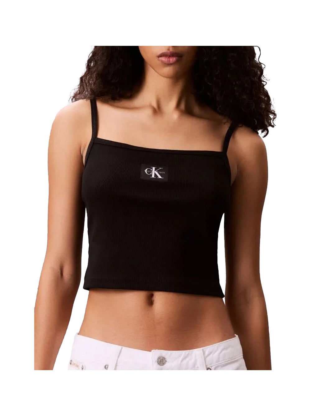 CALVIN2 1USCITA Top A- Woven Label Rib C - Nero