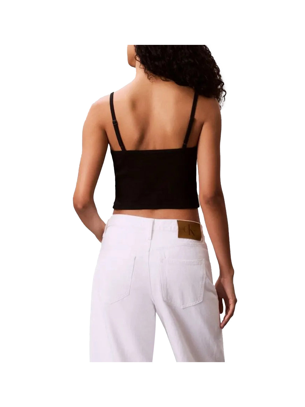 CALVIN2 1USCITA Top A- Woven Label Rib C - Nero