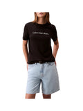 CALVIN2 1USCITA T-Shirt A- Inst. Logo - Nero
