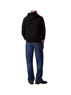 Calvin Klein Felpa Premium Terry Monogramma Uomo - Nero