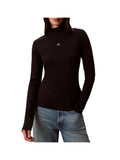 CALVIN2 2USCITA Maglia Calvin Klein A Collo Alto In Cotone - Nero
