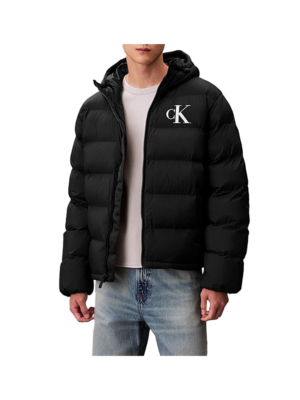CALVIN2 2USCITA Piumino Calvin Klein Con Monogramma - Nero