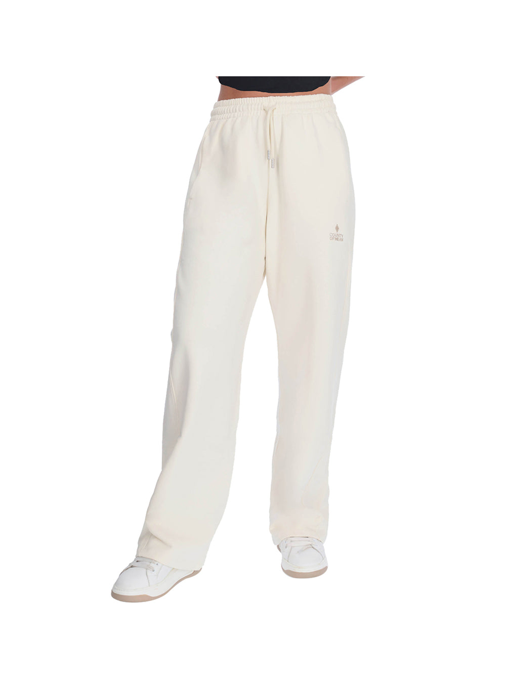 COUNTY OF MILAN County Of Milan Pantatuta Marcelo Burlon Oversize In Felpa Latte