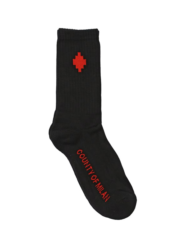 COUNTY OF MILAN Calzini Marcelo Burlon - Nero/Rosso