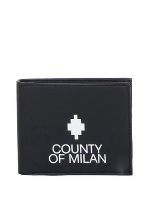 COUNTY OF MILAN County Of Milan Portafoglio Marcelo Burlon Stampato Nero