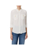ELISABETTA FRANCHI 1USCITA Camicia In Georgette Di Viscosa - Avorio