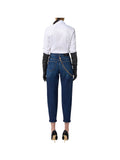 ELISABETTA FRANCHI 1USCITA Jeans Con Catena Gioiello - Blu Denim