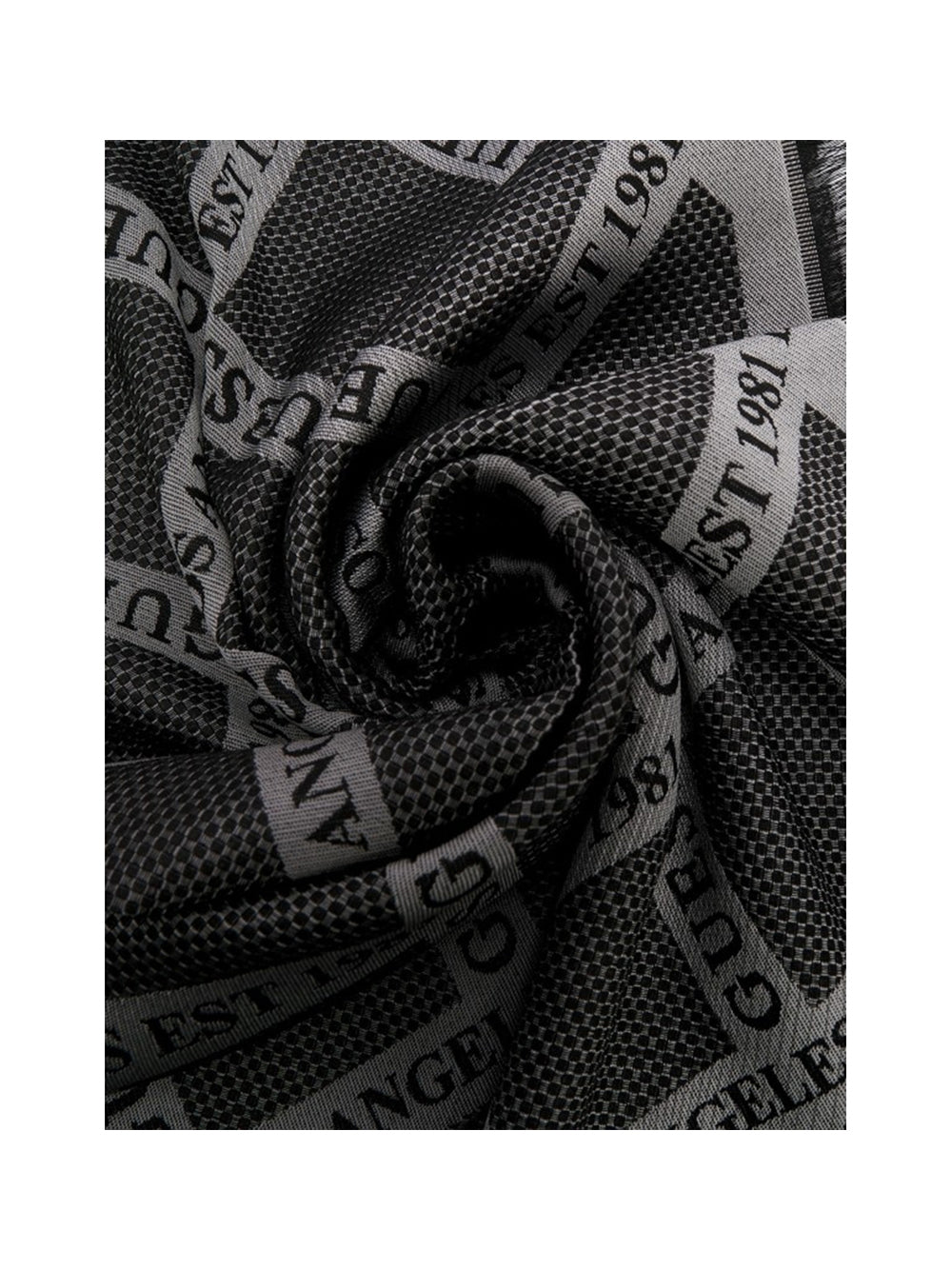 GUESS 1 USCITA Sciarpa Guess Jacquard 70x180 - Nero/Grigio