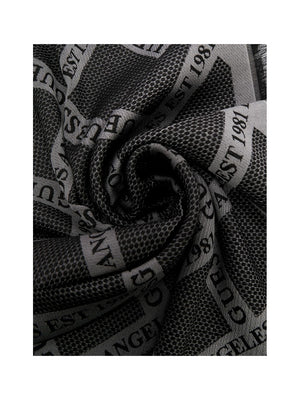 GUESS 1 USCITA Sciarpa Guess Jacquard 70x180 - Nero/Grigio