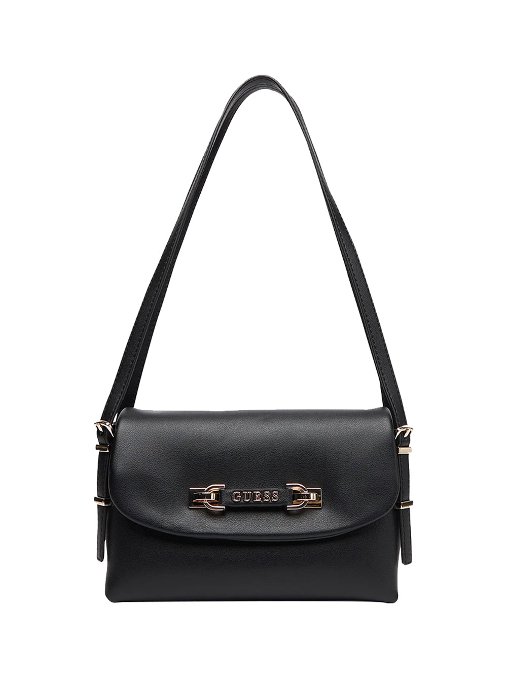 GUESS 1 USCITA Borsa a Tracolla Lefia Flap - Nero
