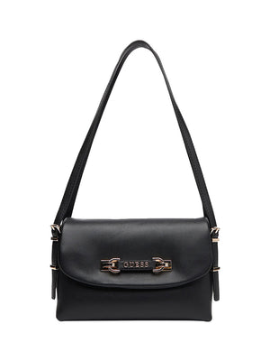 GUESS 1 USCITA Borsa a Tracolla Lefia Flap - Nero