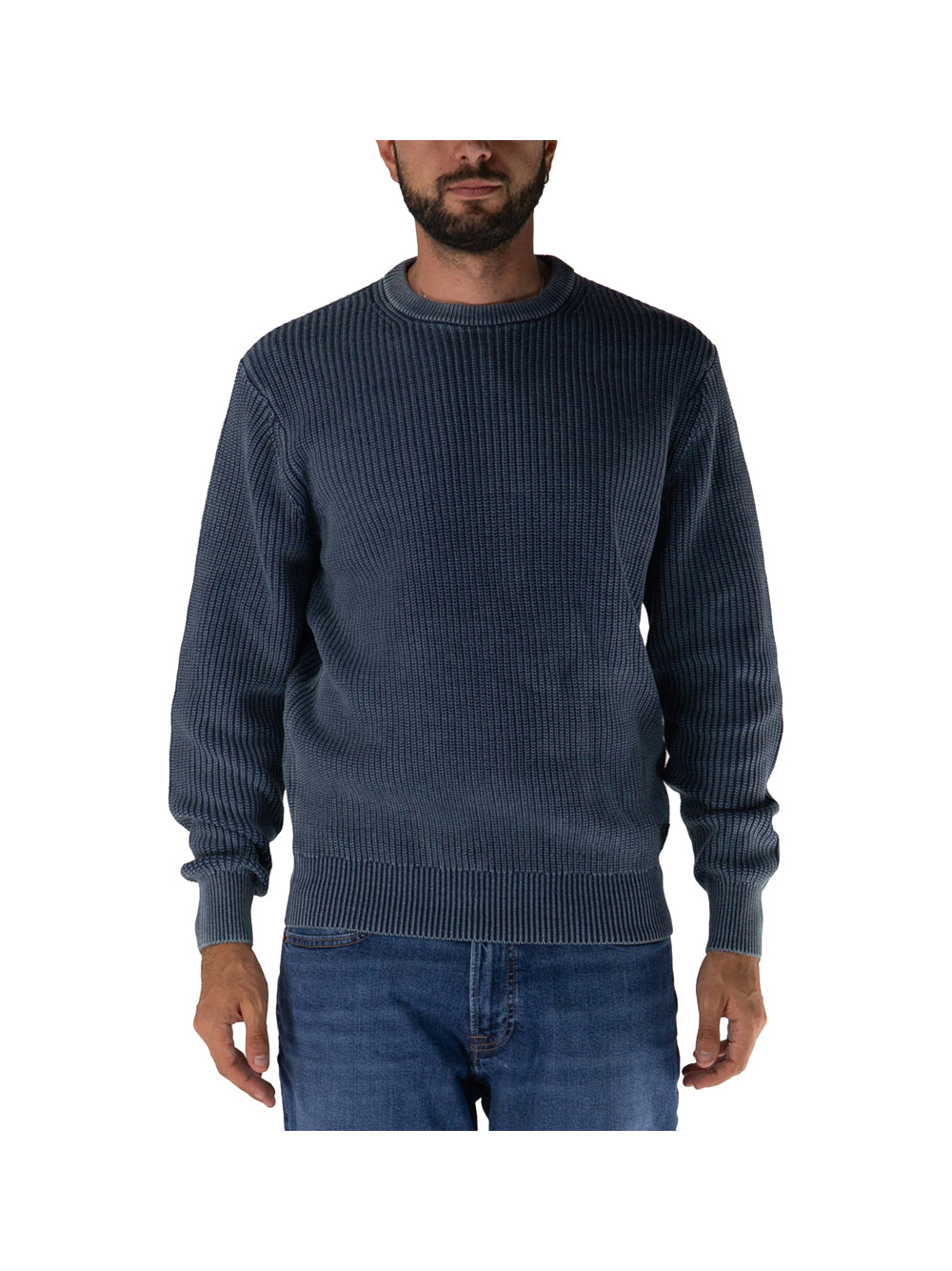 GUESS 1 USCITA Maglione Guess Herbie Cn Ribbed Was - Blu