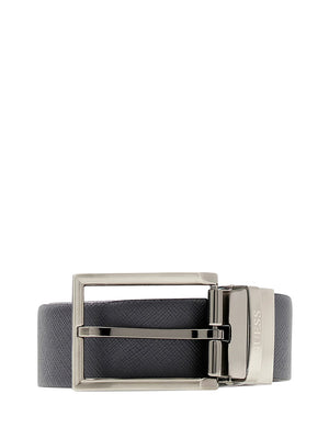 GUESS 2 USCITA Cintura Guess Saffiano Genuine Leather - Antracite