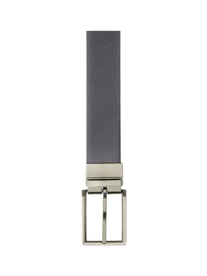 GUESS 2 USCITA Cintura Guess Saffiano Genuine Leather - Antracite