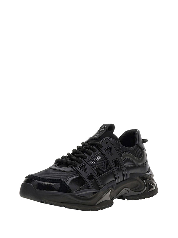 GUESS 2 USCITA Sneaker Guess Belluno Misto Pelle - Nero