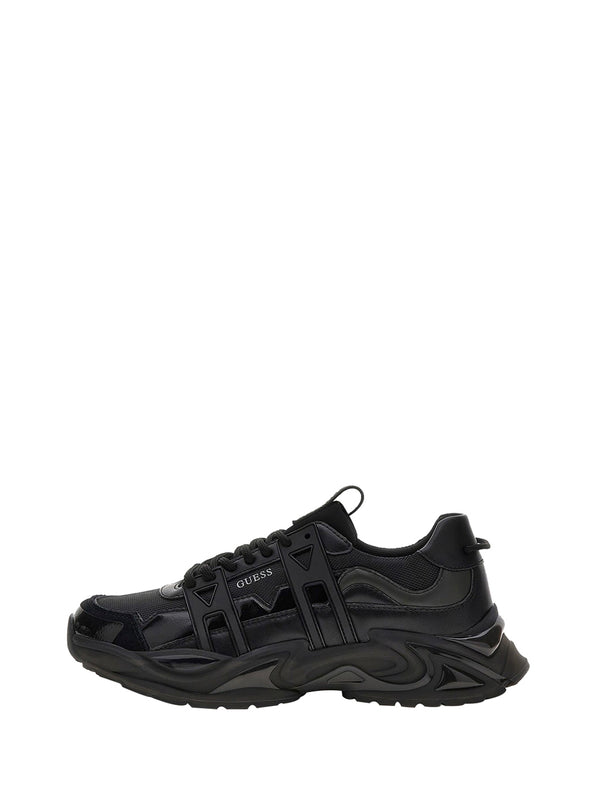 GUESS 2 USCITA Sneaker Guess Belluno Misto Pelle - Nero