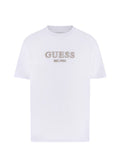 GUESS 2 USCITA T-shirt Guess Logo Ricamato - Bianco