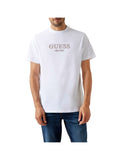 GUESS 2 USCITA T-shirt Guess Logo Ricamato - Bianco