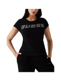 GUESS ATHLEISURE 2 USCITA T-Shirt Guess Con Logo Di Strass - Nero