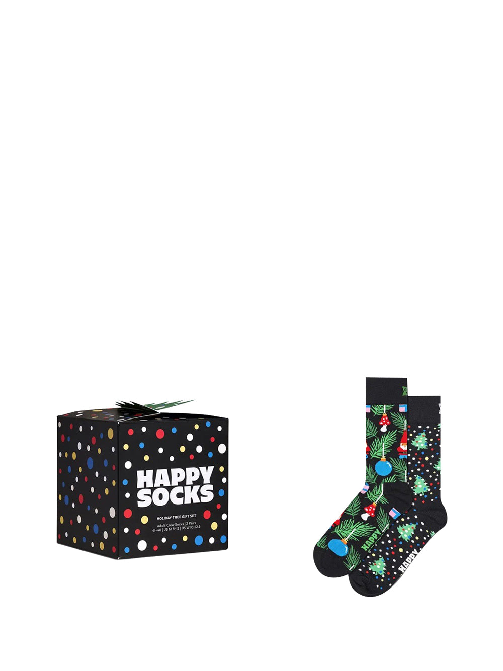 HAPPY SOCKS Happy Socks 2-Pack Holiday Tree Socks - Nero