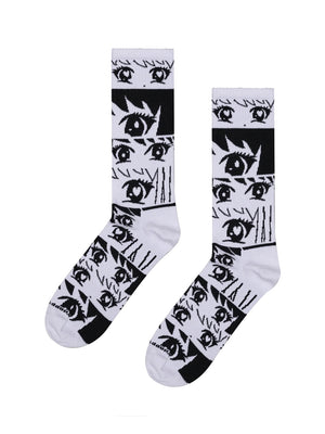HAPPY SOCKS Happy Socks Anime Stripes Sneaker Sock - Bianco