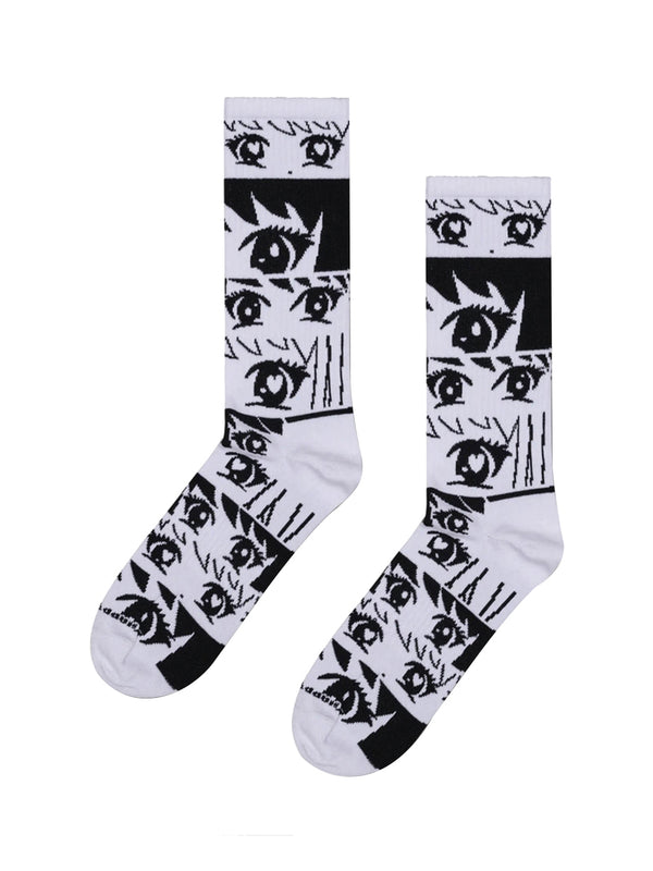 HAPPY SOCKS Happy Socks Anime Stripes Sneaker Sock - Bianco