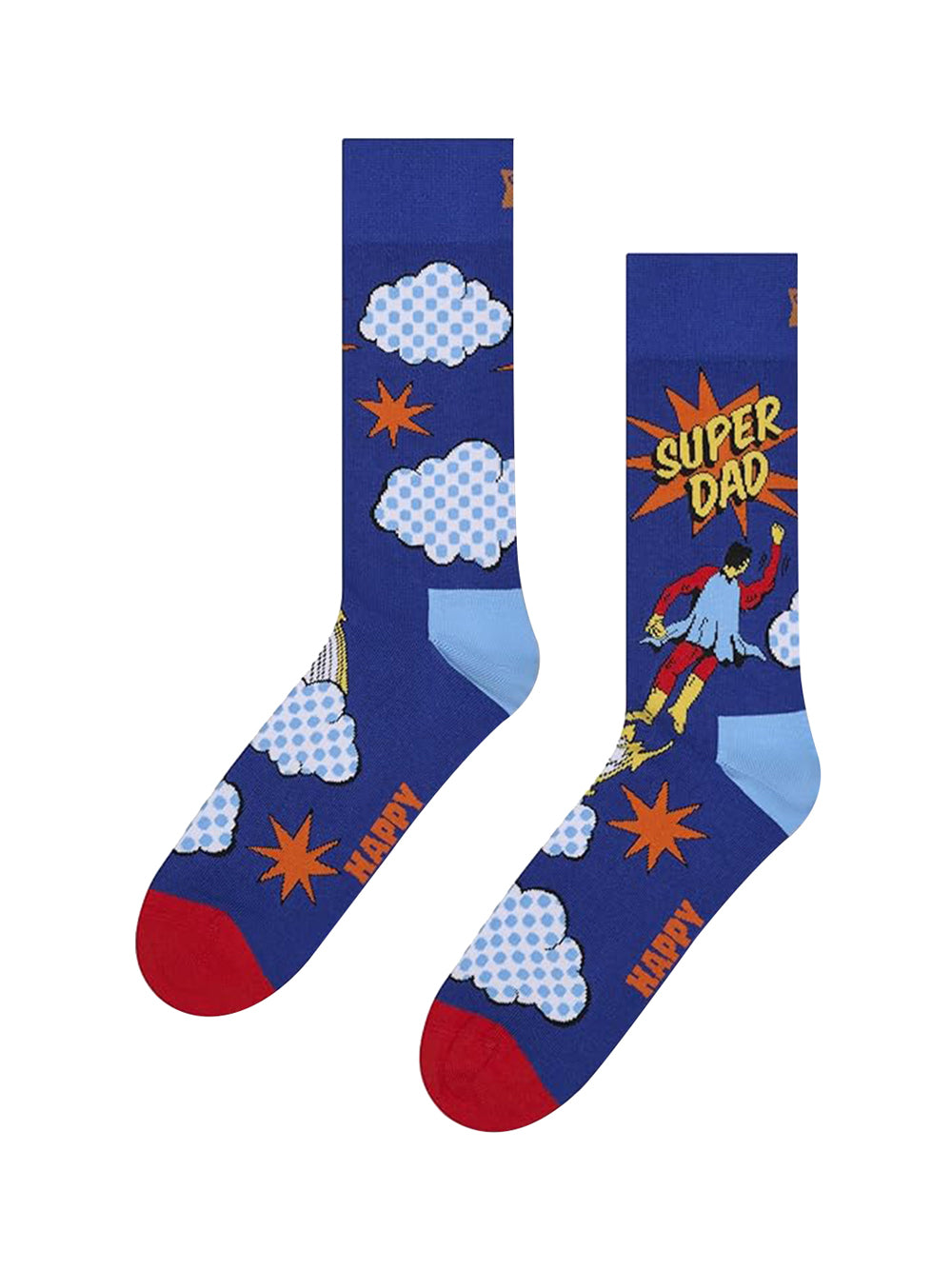 HAPPY SOCKS Calzini 2-Pack Happy Socks Super Dad Socks - Blu