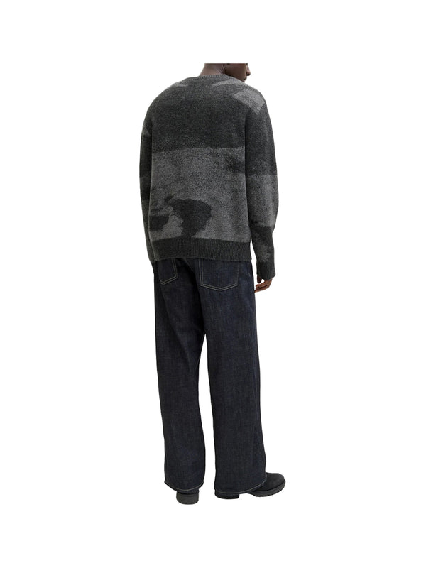 JACK&JONES MAIN 4 Maglione Jack&Jones Jcolflare Knit Aop Crew Neck - Nero