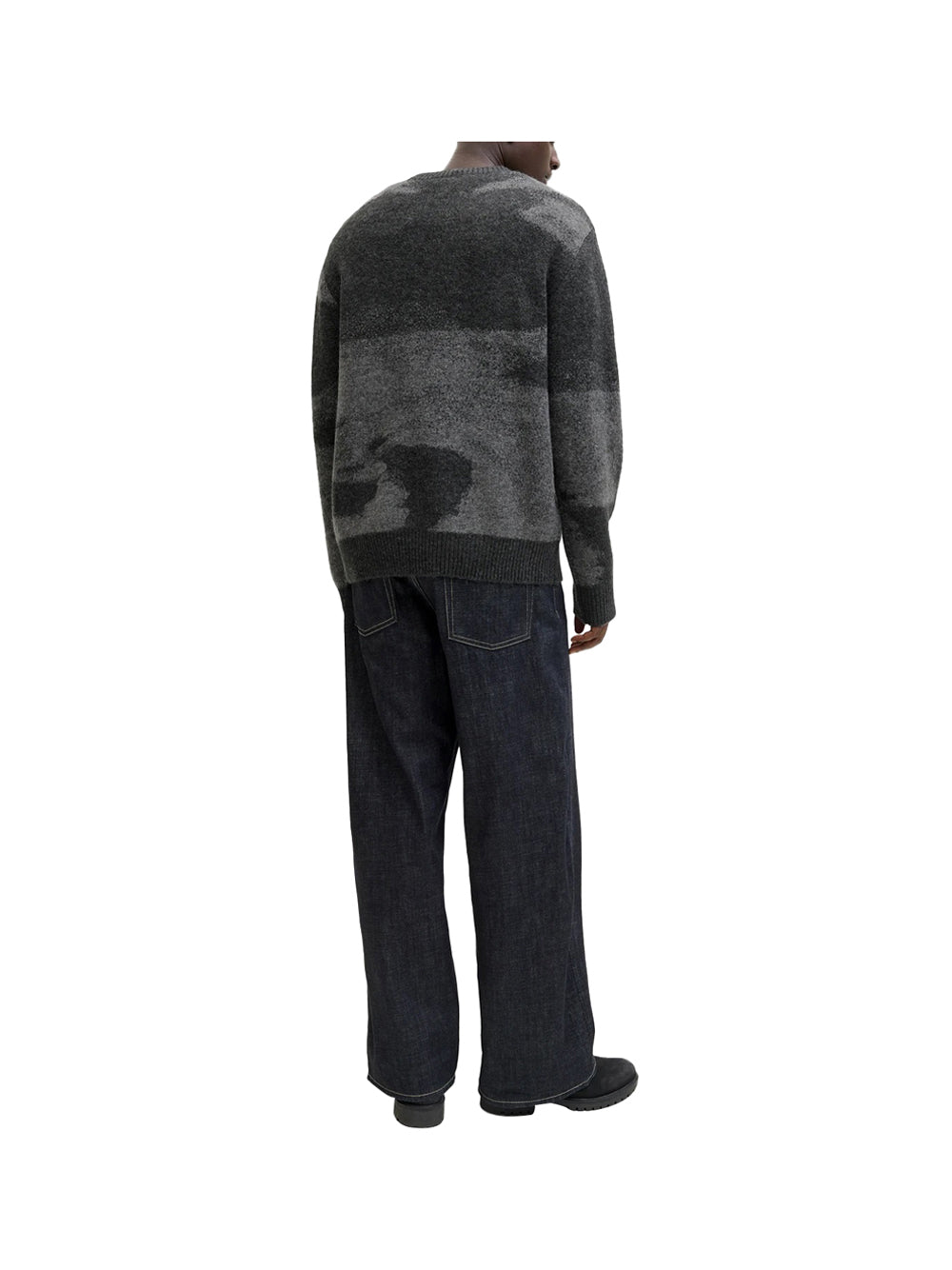 Jack&Jones Maglione Jack&Jones Jcolflare Knit Aop Crew Neck - Nero