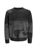 JACK&JONES MAIN 4 Maglione Jack&Jones Jcolflare Knit Aop Crew Neck - Nero