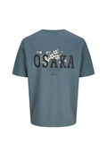 JACK&JONES PRE T-Shirt Jack&Jones Jjkenji Tee Ss Crew - Azzurro