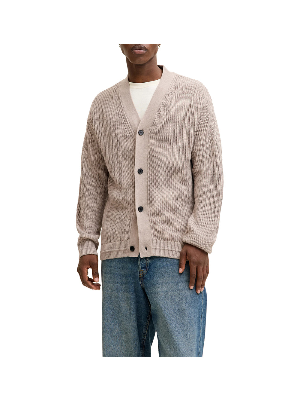 JACK&JONES PRE Cardigan Jack&Jones Jjconnor Knit V-Neck - Beige