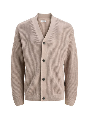 JACK&JONES PRE Cardigan Jack&Jones Jjconnor Knit V-Neck - Beige