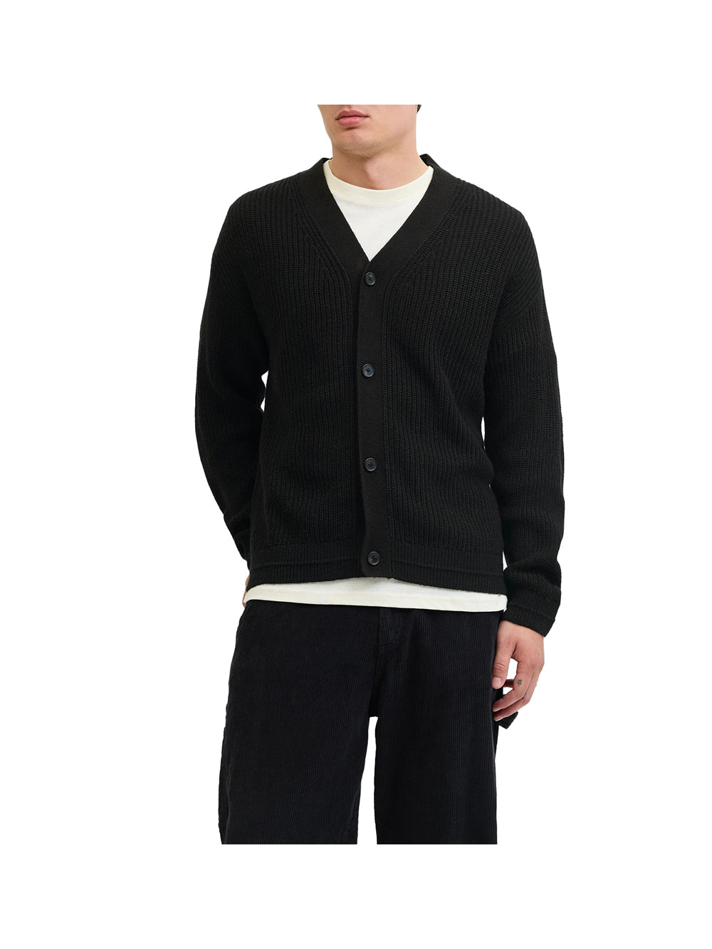JACK&JONES PRE Cardigan Jack&Jones Jjconnor Knit V-Neck - Nero