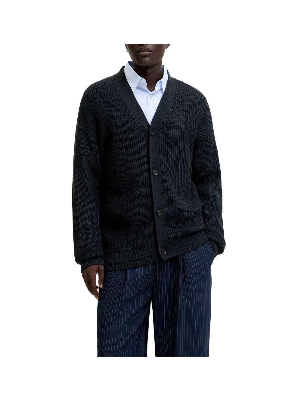 JACK&JONES PRE Cardigan Jack& Jones Jjconnor Knit V-Neck - Blu