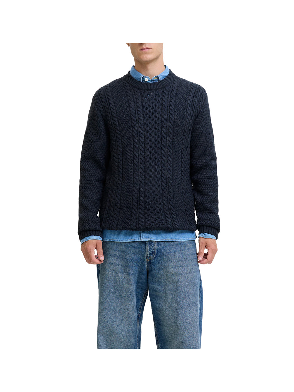 JACK&JONES PRE Pullover Jack&Jones Jjpaul Knit Crew - Blu