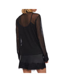LIU.JO BLACK Camicia Liu Jo In Tulle Con Strass - Nero