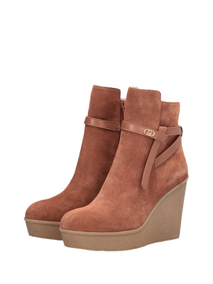 LIUJO CALZ. DRESS 2USCITA Stivaletti Rania 04 Liu Jo In Suede Con Zeppa - Beige