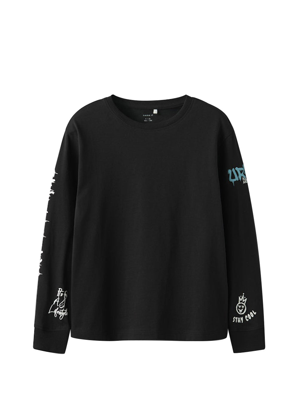 NAME IT Maglia Nkmlatimer ls Nreg Top Bambino - Nero