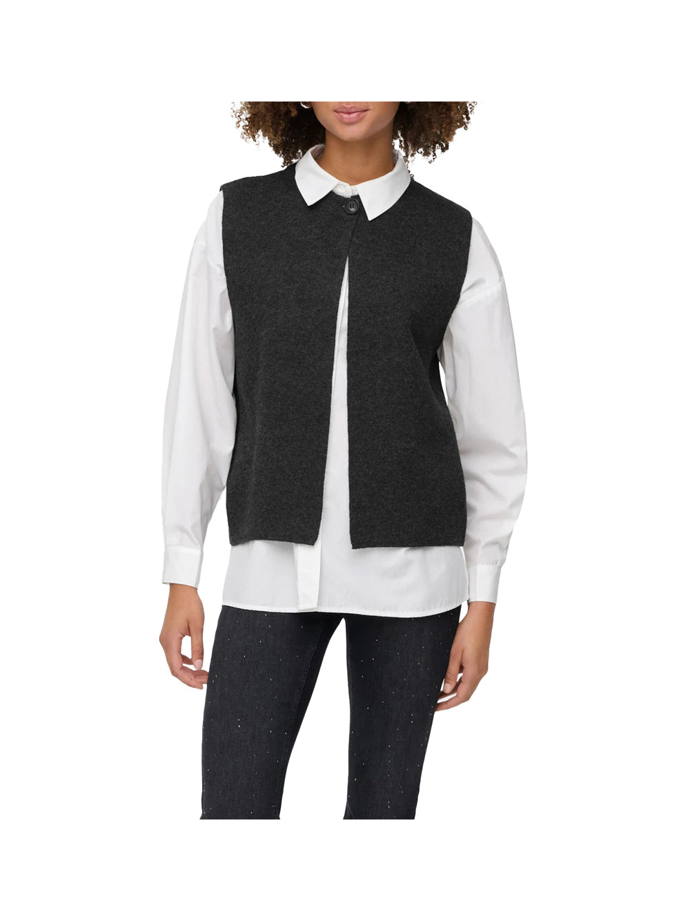 ONLY DROP4 Gilet Only Onlanneli - Grigio