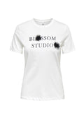 ONLY DROP5 T-Shirt Onlblossom - Bianco