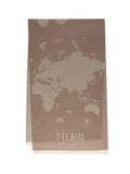 PRIMA CLASSE SETA Sciarpa Geo Pieno in misto modal e viscosa 50x180 Taupe