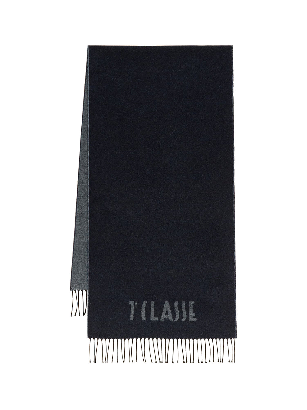 PRIMA CLASSE SETA Sciarpa con Logo piccolo 40x170 Blu Tirreno