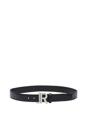 RICHMOND Cintura Richmond Con Fibbia Logata “JR” In Metallo - Nero/Argento